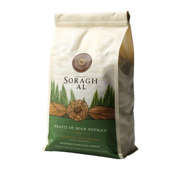 Custom Eco Friendly Printed Stand up Tea Bags 500G 1Kg Kraft Paper Recyclable