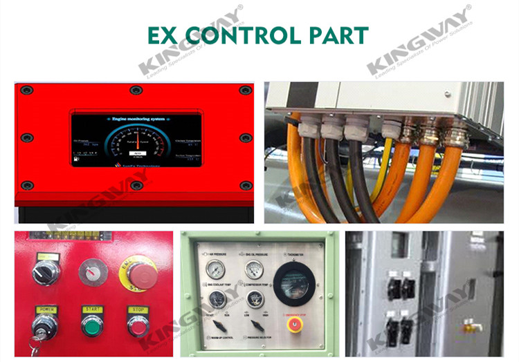 3phase DNVGL 2.7-1 skid frame ATEX certification 120kw 150kva onshore offshore platform zone 2 air compressors manufacturer