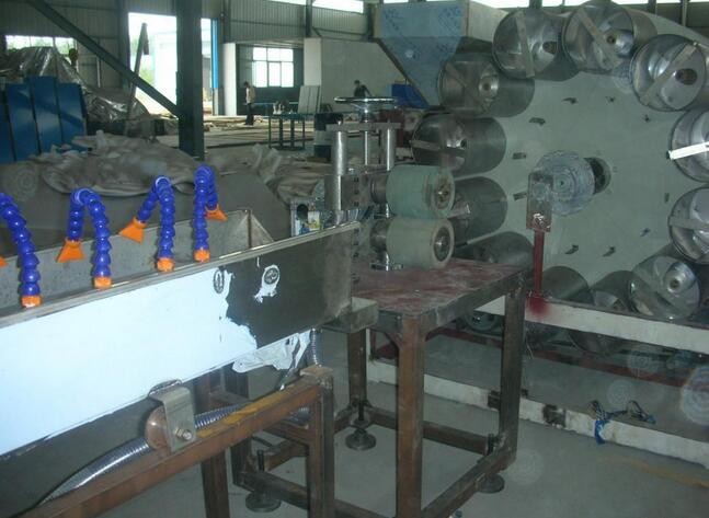 Nontoxic PVC Fiber Braided Plastic Pipe Extrusion Line , Twin Screw Extruder Machine