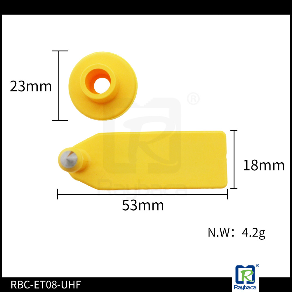 Animal RFID UHF electric ear tags for Sheep/ Goat With Customized Laser Printing Number