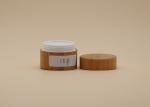 Round Shape Bamboo Cosmetic Containers Plastic Inner Volume 15g 30g