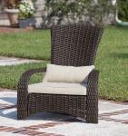 Patio Sense Deluxe Wicker Chair All Weather For Porch Lawn Garden