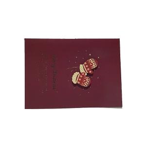 Wholesale Custom Printing Holiday Card Christmas Greeting Cards With Gold Words Folded Cards from china suppliers