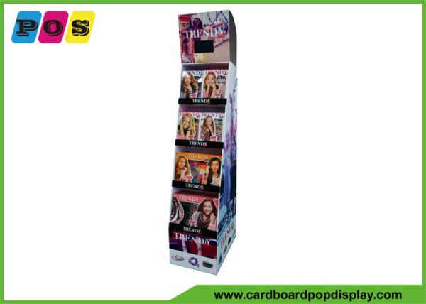 Free Standing Corrugated Display Stand , 7 Inch LCD Screen Cardboard Shop