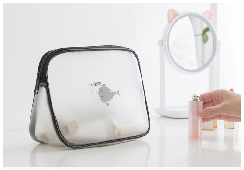 Clear Matt Toiletries Portable Traveling PVC Cosmetic Bag