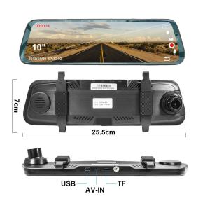 Wholesale 1080P 1O Inch Stream Media Dual Lens Car Video Dash Camera from china suppliers