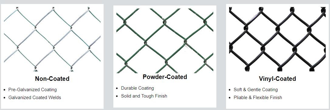 coating of chain link fence