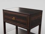 Rectangle Ebony Hard Wood Night Stand 600*500*550mm For Hotel