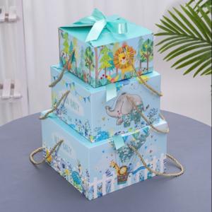 Wholesale Baby Cloths Set Packaging Paper Gift Box thicken Cardboard Gift Packaging Boxes cartoon from china suppliers