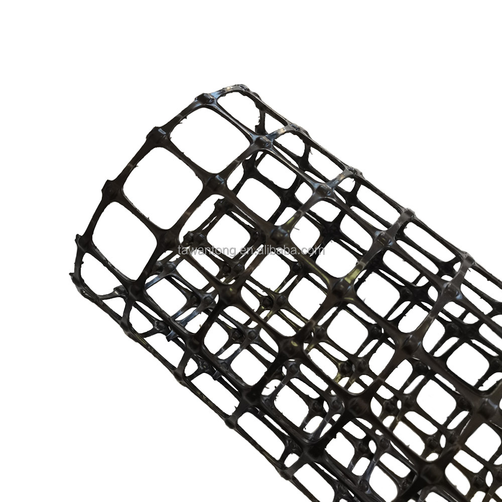 Black Geotextile Nonwoven Biaxial Plastic Geogrid Stitched Anticrack Geogrid for Asphalt Pavement