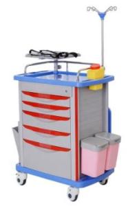 Wholesale IV Pole Emergency Utility Drugs Medical Instrument Trolley With 5 Drawers On Both Sides Hospital Medical Trolley from china suppliers
