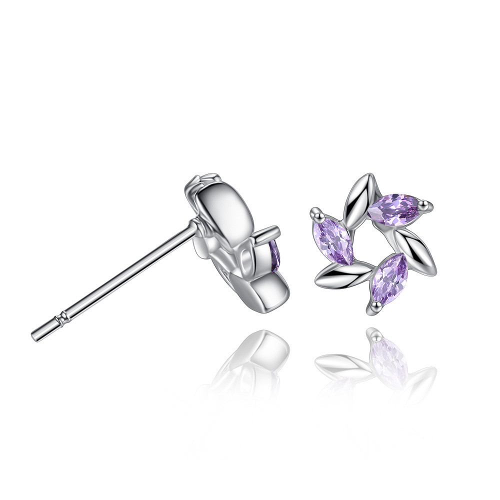 Maverick Wholesale 12 Pairs CZ crystal Windmill Earrings Fashion Hypoallergenic Stud Earring For Women