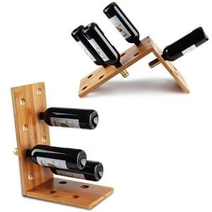 Wholesale Antique Bamboo Wood Wine Display Rack Non - Toxic Tasteless Phthalate Free from china suppliers