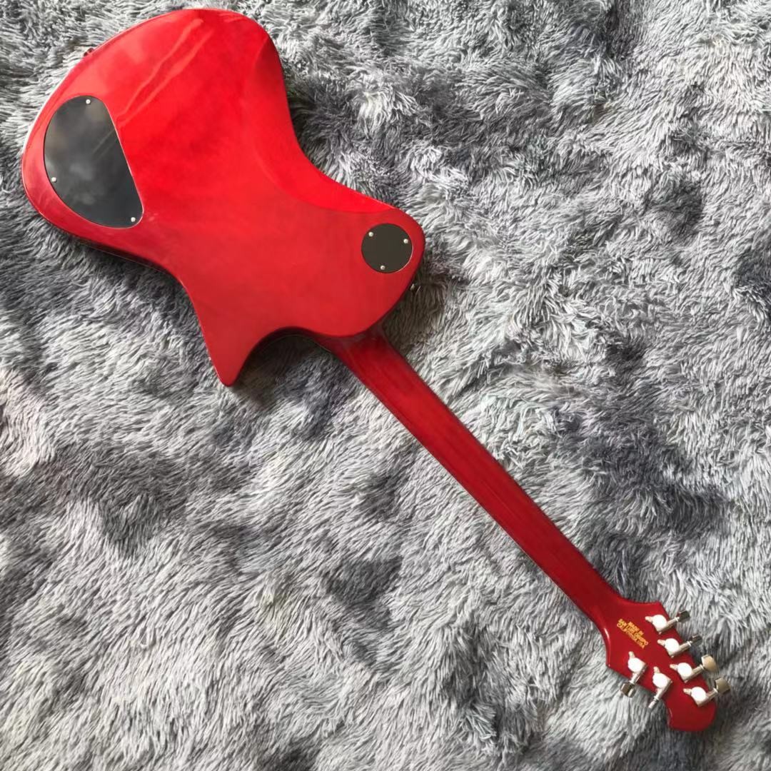 Custom Grand Musicman Left-Handed Version Style Electric Guitar in Red