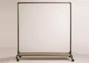 Wholesale Flooring Standing Store Apparel Display Stands , Movable Clothes Rack On Wheels from china suppliers