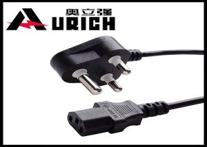 China India Standard 220V International Power Cord For Computer / Refrigerator 3 Prong on sale