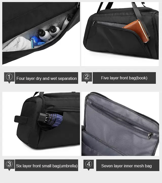 Waterproof Travel Bags Anti Tear 34.5L Hand Luggage Backpack