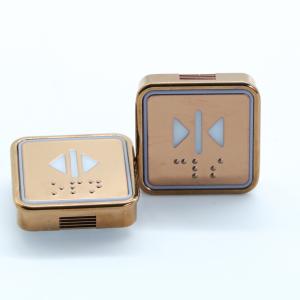 Wholesale Rose Gold Square Flat Charater Braille DC24V Touchless Button For Elevator Lift Cop Lop from china suppliers