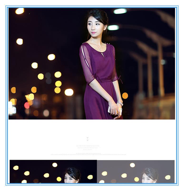 Wholesale girl's casual chiffon long dress