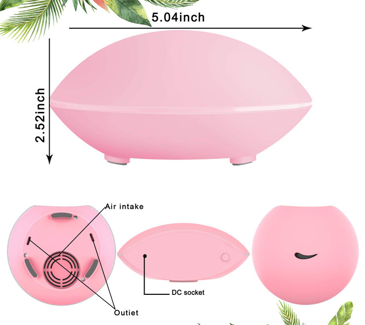 80ml Ultrasonic Cool Mist Aromatherapy Oil Diffuser