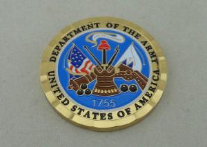 Wholesale Brass Die Stamped Custom Military Coins Hard Enamel And Diamond from china suppliers
