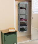 SIMPLE HOUSEWARE 5 SHELVES HANGING CLOSET ORGANIZER, GRAY