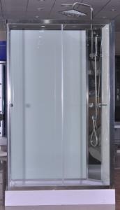 Wholesale White ABS Tray Chrome Profiles Rectangular Shower Cabins 1200 X 800 X 2250 mm from china suppliers