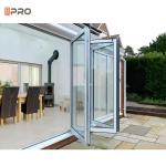 Balcony Aluminum Sliding Doors Glass Aluminum Door Entrance Folding Door