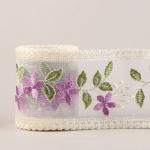 Embroidery Wired Organza Ribbon 85mm Single Face Printed Organza Ribbon