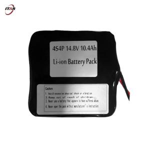Wholesale Li Ion Rechargeable Battery Packs 4S4P 18650 14.8V 10.4Ah 153.92Wh for portable search lights from china suppliers