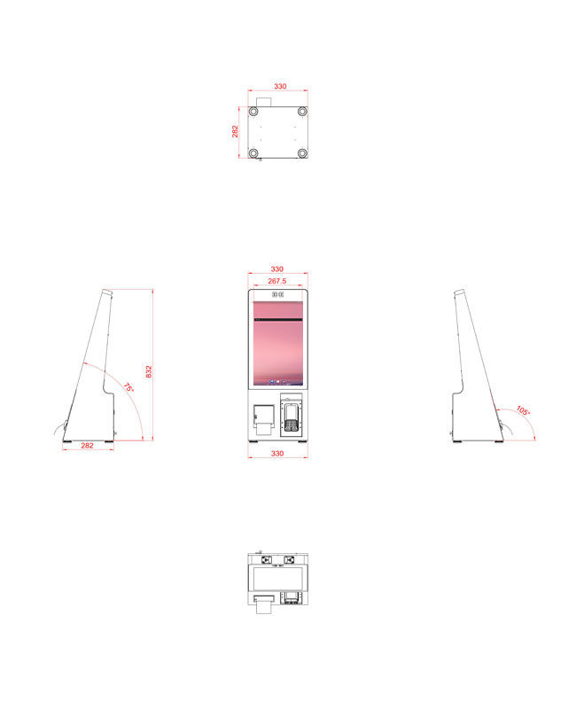 17'' Android Advanced Self-Order Kiosk with Touchscreen for Retail and Hospitality