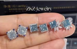 Wholesale Princess Cut Diamond Earring Stud Lab Engineered Diamonds Diamond Studs Diamonds Jewelry from china suppliers