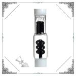 Black White Glass Straight tube Bong Helix Percolator Hookah Bongs UFO Perc