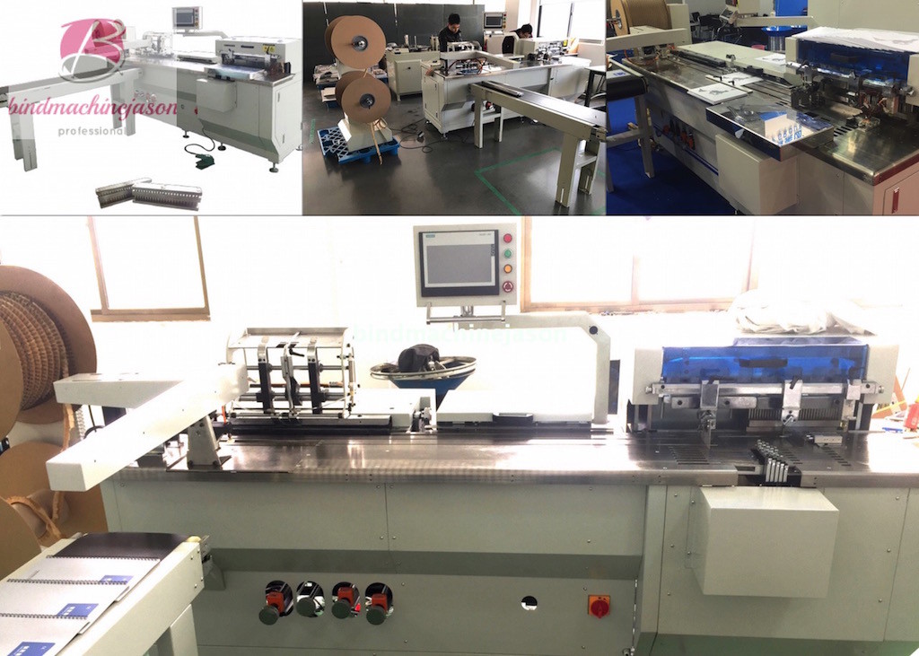 Double ring wire inserting machine PBW580 include hole punching function