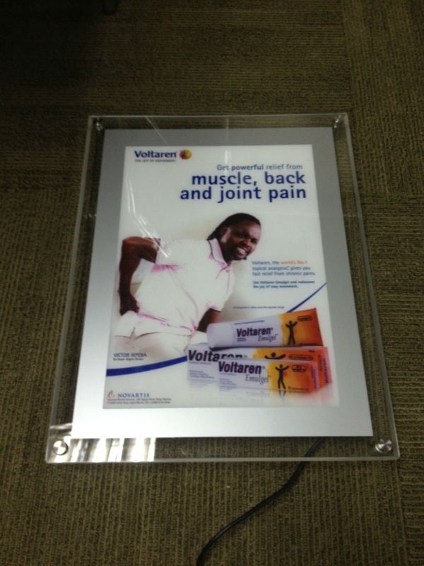 Table Standing 220V Square Movie Poster Light Box Backlit Slim Led Poster Frame