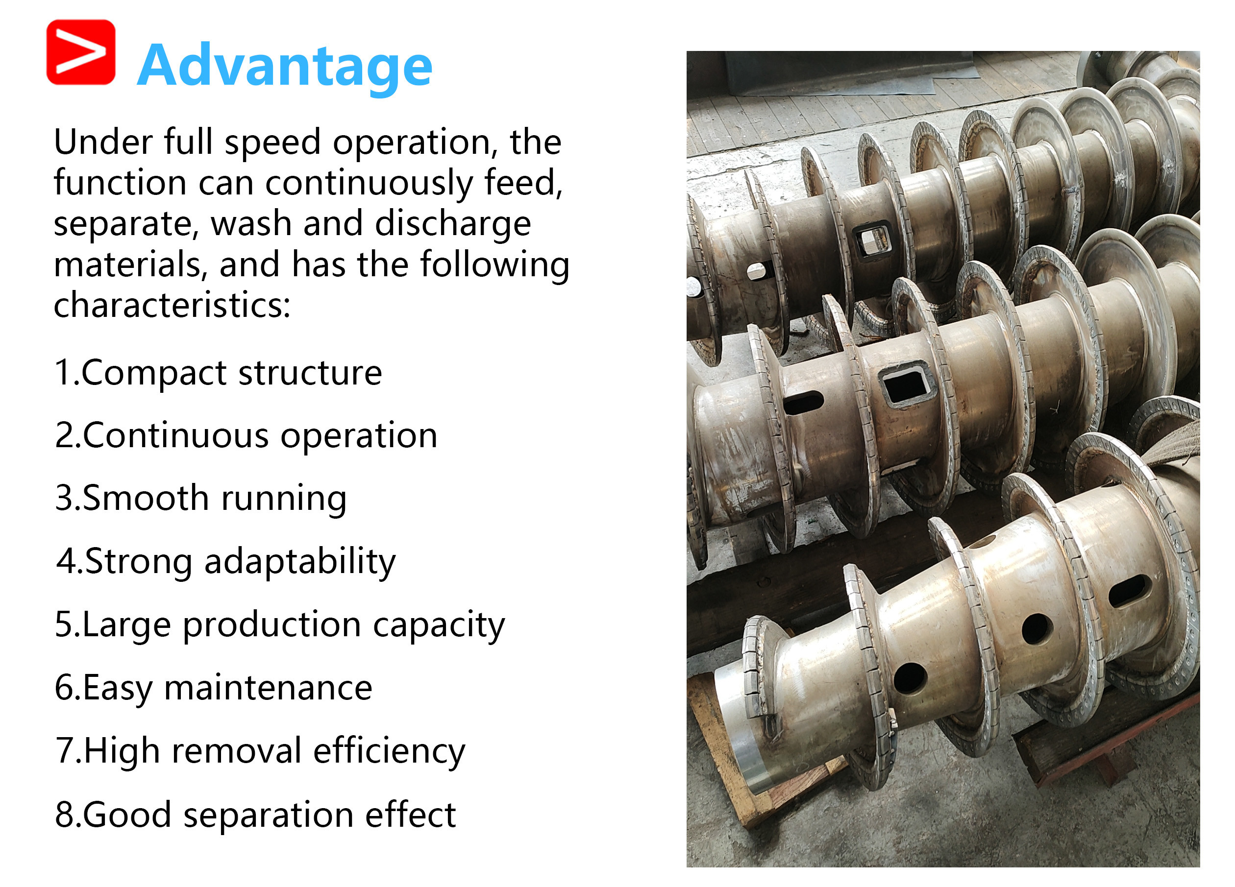 Decanter centrifuge separation efficiency for wastewater treatment