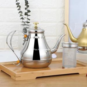 Wholesale Kitchen supplies stainless steel reinforced tea kettle anti side leakage stainless steel coffee pot with filter from china suppliers