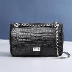 Authentic Crocodile Belly Skin Women Purse Genuine Alligator Leather Lady Flap