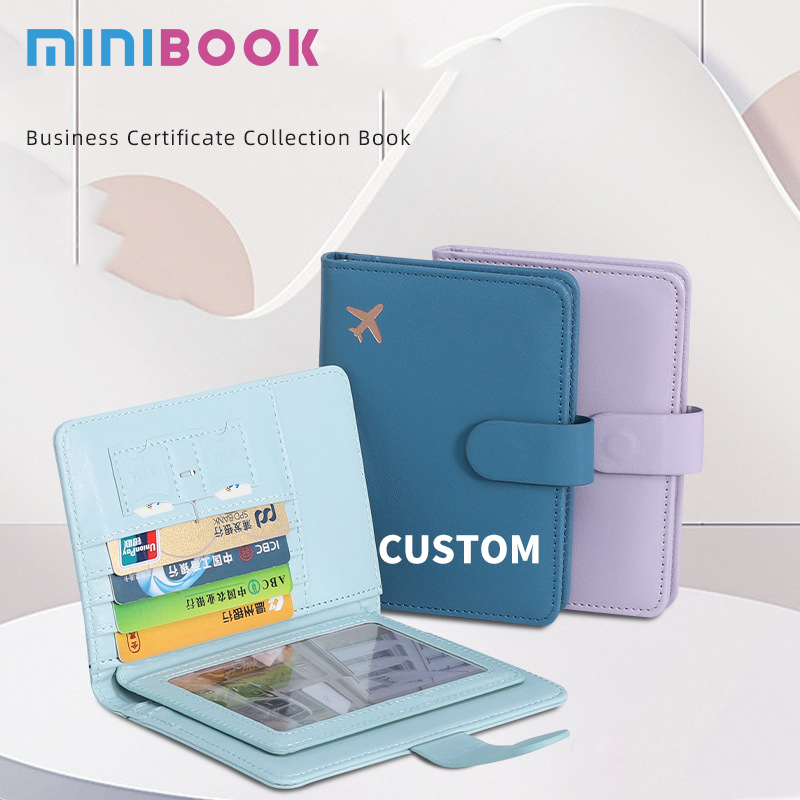PU Passport Cover Holder Flip Wallet RFID Block Leather Card Case for Family Vacation