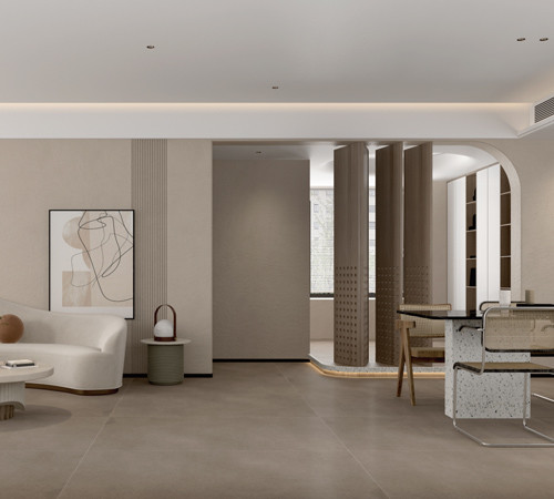 Anti Slip Living Room Cement Look Porcelain Tile Kitchen Concrete Look Floor Tile