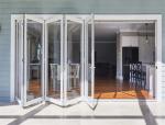 Aluminum Waterproof Bi-Fold Doors For Building With ≤2.1 Heat Insulation