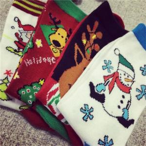 Wholesale Promotional cheap cute christmas patterned design eco-friendly cotton socks for women from china suppliers