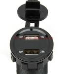 Universal Car Charger USB Vehicle DC12V-32V Waterproof Dual USB Charger 2 Port