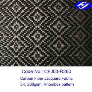 Wholesale Rhombus Pattern 3K Twill Weave Carbon Fiber / Decoration Black Jacquard Fabric from china suppliers