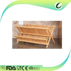 Wholesale wholesale kitchen tool stand foldable bamboo dish rack from china suppliers