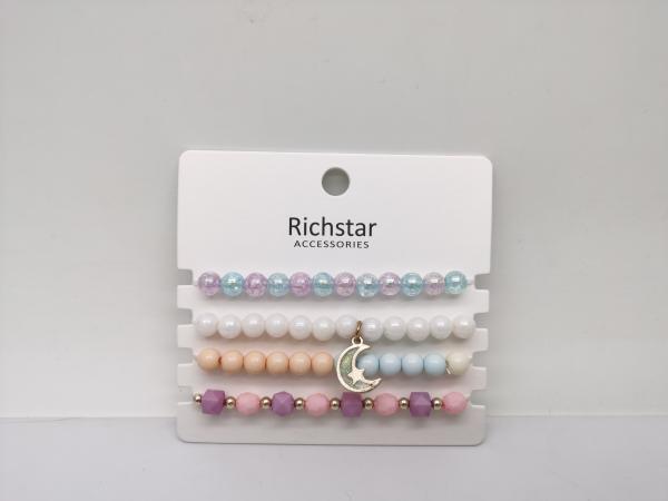 Customizable Practical Multiple Pieces Bead Bracelet for Girls' Jewelry