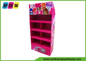 Wholesale Supermarket POP Toy Display Stand 4 Shelf Floor Paper Cardboard Display Rack For Plush Dolls from china suppliers