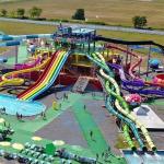 Aqua Park Triple Twist Water Slide Outdoor 10m Fiberglass Customized Color