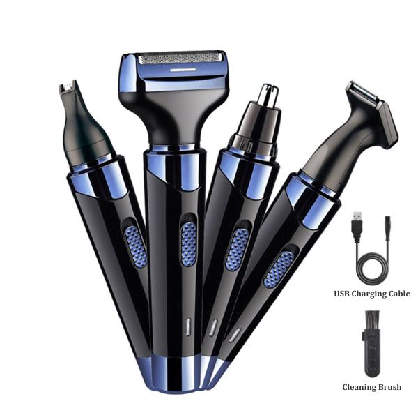 Painless Waterproof Hair Clippers 4 In 1 Nose Hair Beard Lettering Ear Trimmer