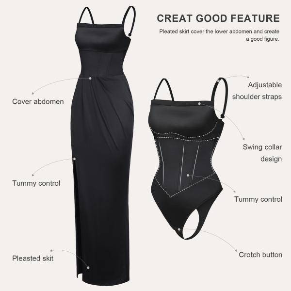 Elastic Waist Maxi Bodycon Dress Custom Built In Corset Bodysuit for Women and Ladies